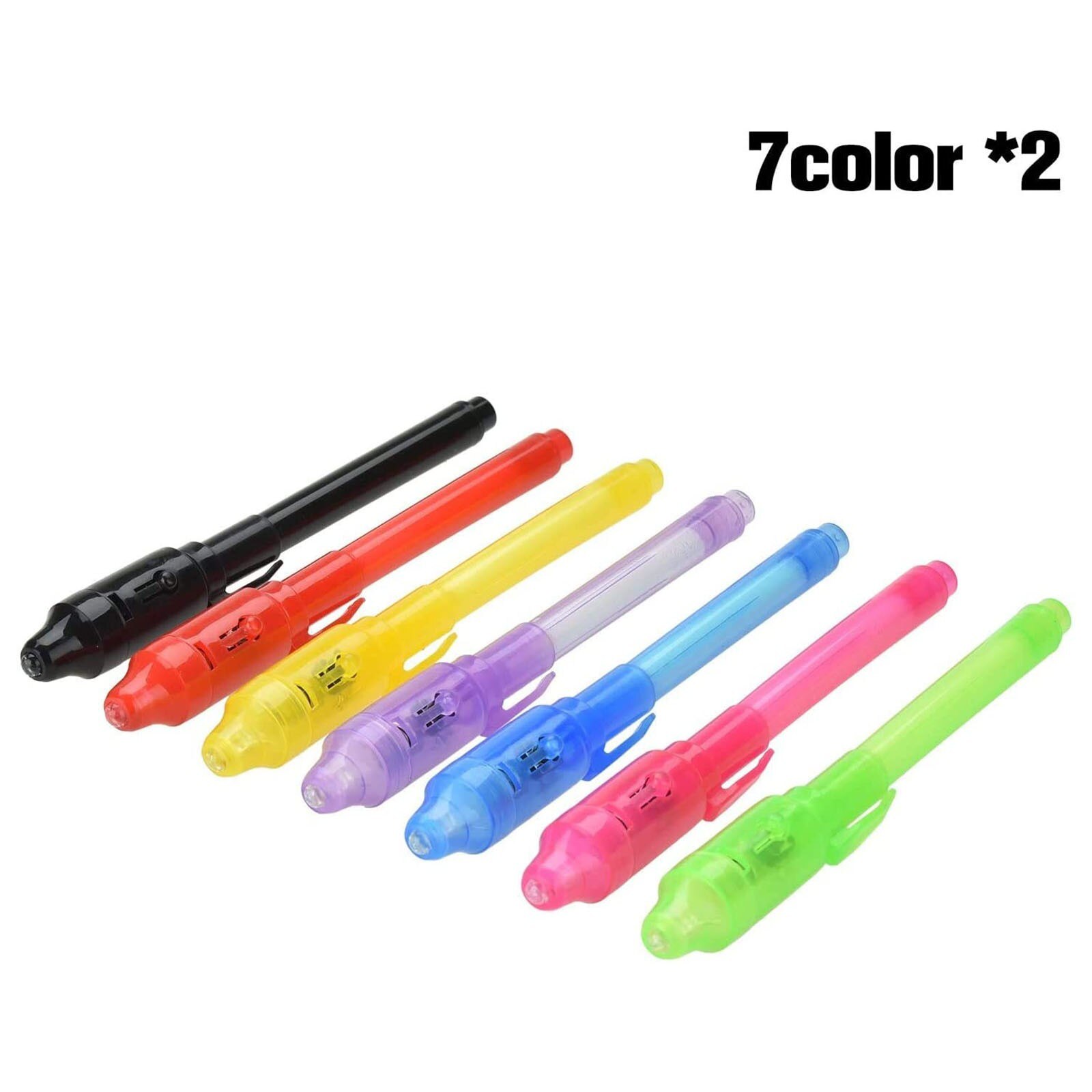 signing pen Set Of 14 Invisible Pen Maker Kids Message Pen With Built In Light 20ml for children multiple colour#g30