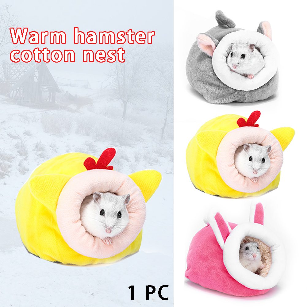 Dwerg Hamsters Cavia Huisdier Slapen Bed Kleine Dieren Zachte Egels Warm Huis Nest Makkelijk Schoon Winter Leuke Eekhoorn Draagbare