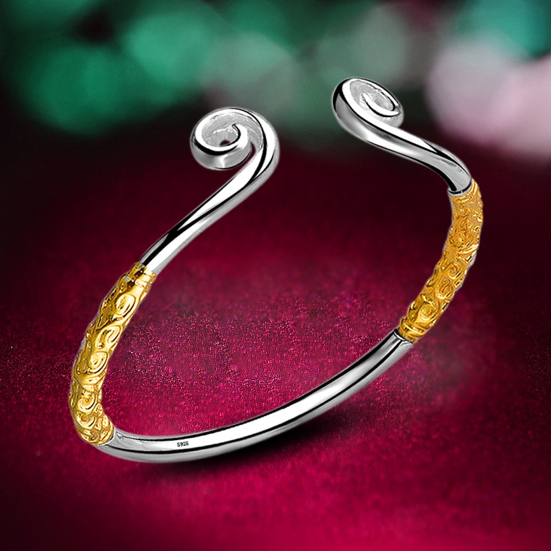 Pakkopaita rannekoru hopeoidut rannekorut ja rannekorut naisille korut pulseiras femme pulseras pulseira bileklik ranneke love