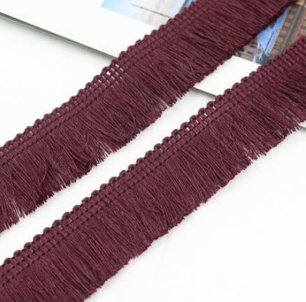 5 meter polyester fransar spetsar handgjorda kuddar kläder örhängen smycken dekoration tofsar mesh vit rosa ros 2.5cm: No14