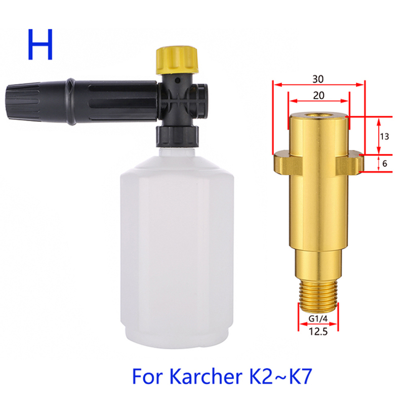 High Pressure Power Washer for Karcher K2~K7 Car Accessories Spray Nozzle Lance Turbo Fan Jet Rod 6M 10M Hose for Car Cleaning: Yellow