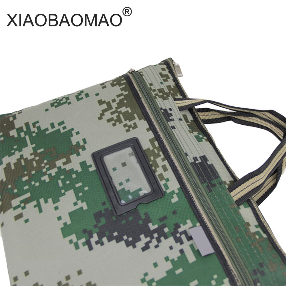 Large capacity men's business file organizer camouflage series document folder A4 file bag canvas office supplies