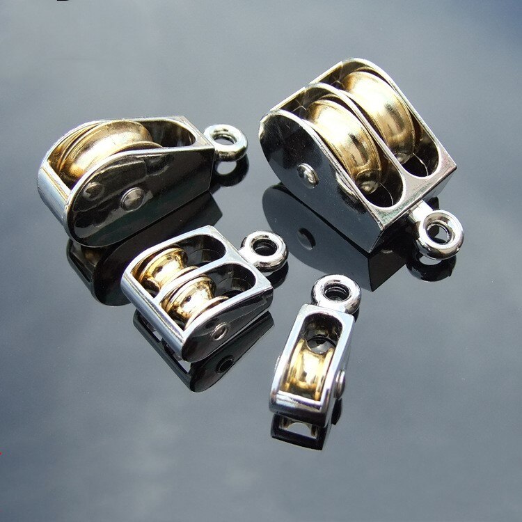 36/52mm Metal Sheave Zinc Alloy Fixed Pulley Crown Block And Tackle Lifting Wheel Mini Single/Double Pulley For DIY