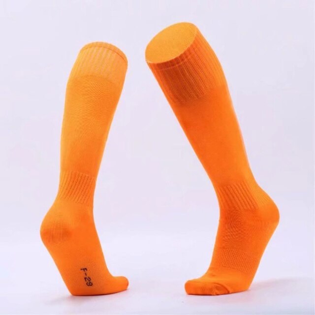 Professionele Voetbal Sokken Breathabl Voetbal Sokken Mannen Sport Sokken Polyester Calcetines Rugby Fietsen Volleybal Sokken: orange