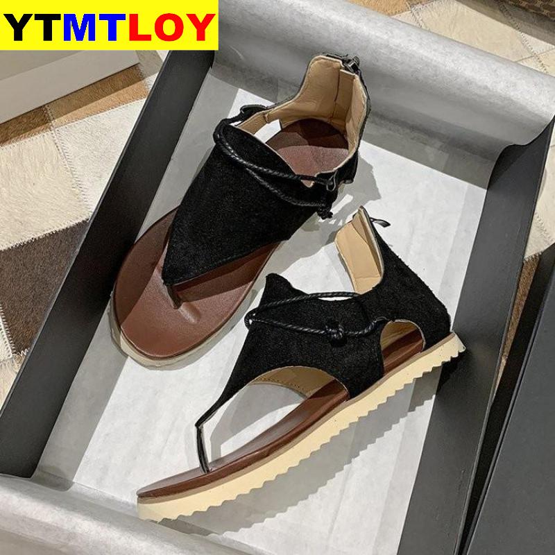 Zomerschoenen dames sandalen plateau veters hoge hakken casual schoenen dames ins print vrijetijdsschoenen wedges damesschoenen