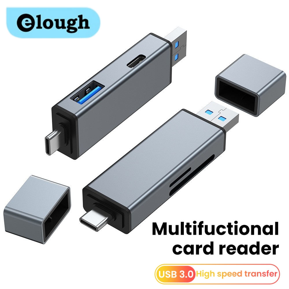 Elough 4 IN 1TF Card Reader OTG Adapter USB3.0 Flash Drive SD TF Card Reader Type c to Micro SD Adapter Mobile Phone Accessories