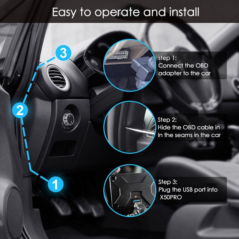 X50 Pro Car OBD2 HUD Gauge Meter Multi Functional Digital Dashboard Computer Auto Display Coolant Oil Temp Turbo Boost