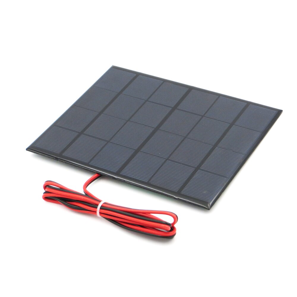 6V 3.5Watt met 100cm verlengen kabel Zonnepaneel Polykristallijn Silicium DIY Battery Charger Module Mini Solar Cell draad speelgoed