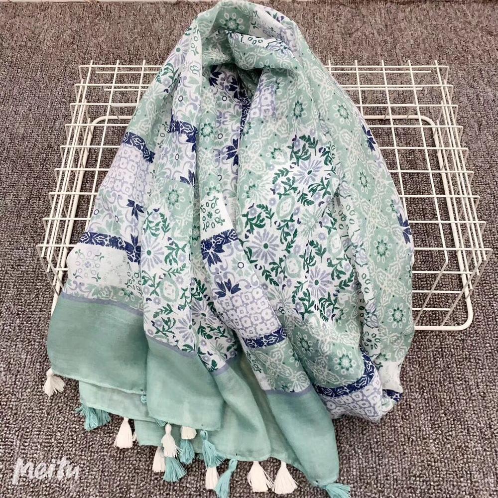 Damen Umschlagtuch Mit Blumenmuster - Weicher Schal Mit Quasten Für Hochzeit & Party