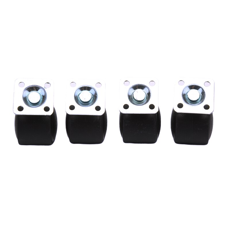 1pcs Hardware Casters For Industrial Furniture 30mm Nylon Wheel Chair Table Castor Replacement Black Swivel Plate Caster
