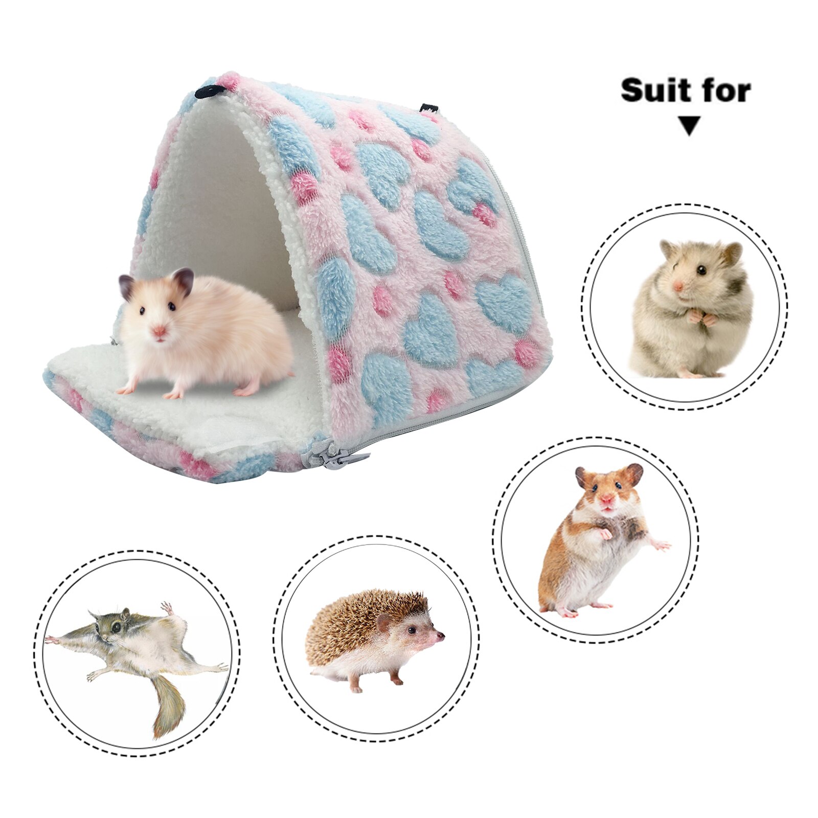 Small Animal Pets Cages Winter Spring Hamster Guinea Pig Squirrel Keep Warm Nest Soft Comfortable Sleepping Bed Hammock Tent