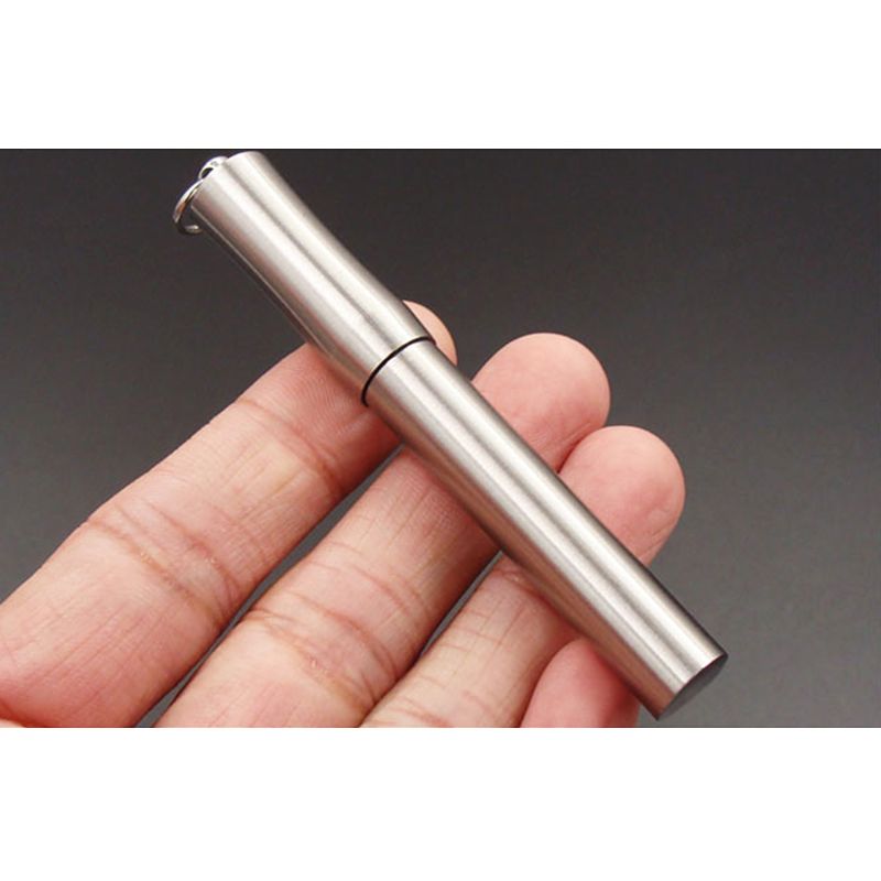 Porte-cure-dents en alliage de titane, pochette de voyage, étui à pilules étanche en acier inoxydable, conteneur avec porte-clés