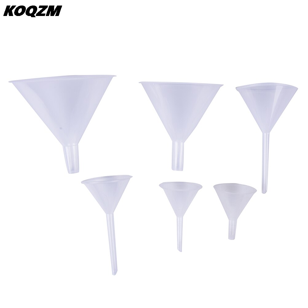 1/2 "75Ml Mond Dia Laboratorium Transfer Parfum Mini En Duidelijke Witte Plastic Filter Trechter