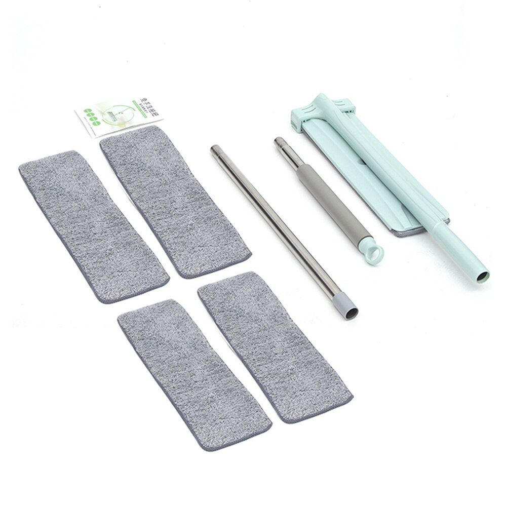 Household Flat Squeeze Mop Hand-free Wash Flat Mop Automatic Spin Mop Pads