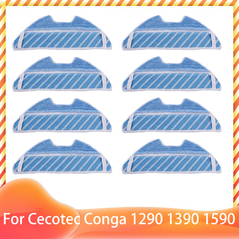 Compatible con Cecotec Conga 1290 1390 1590, accesorios, rodillo, Cepillo Lateral principal, filtro Hepa, fregona, repuestos: Rojo