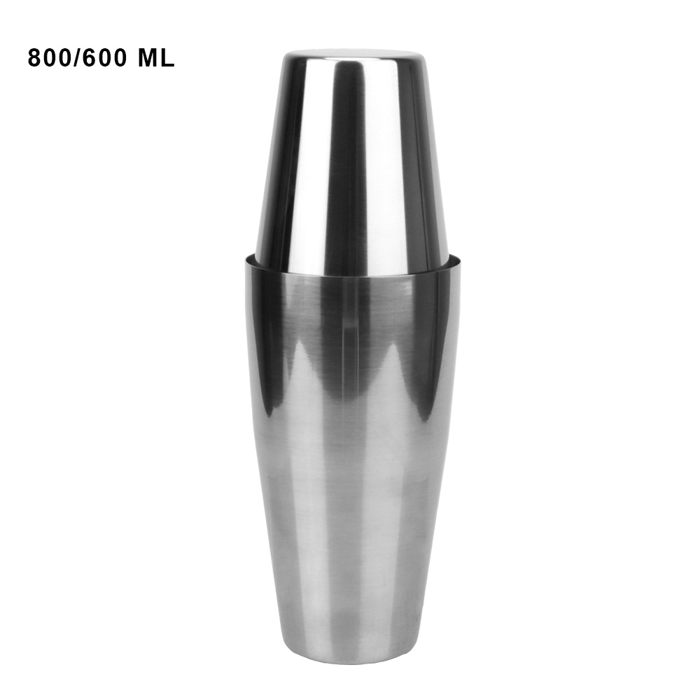 Mocktail Tools Cocktail Shaker Set Stainless Steel Bartender Tools Jigger Mixing Spoon Tong Wood Storage Stand Bars Mixed Drinks: 800ml 600ml
