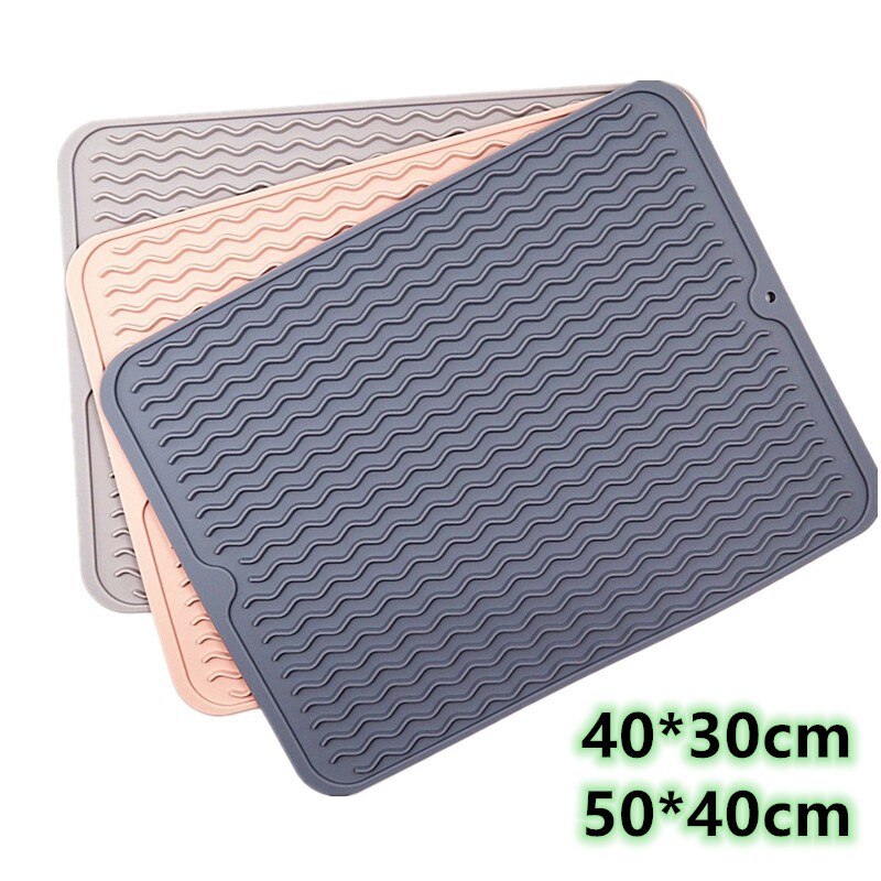 Large Multifuctional Silicone Drying Mats Heat Insulation Pot Holder Protector Dish Cups Draining Pad Table Rug Placemat Tray