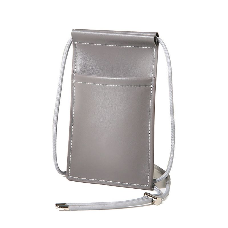 Friseur Schere Tas - PU Leder Organizer - Kamm Clip Aufbewahrungstaschen - Tragbare Salon Werkzeugtasche: Grau
