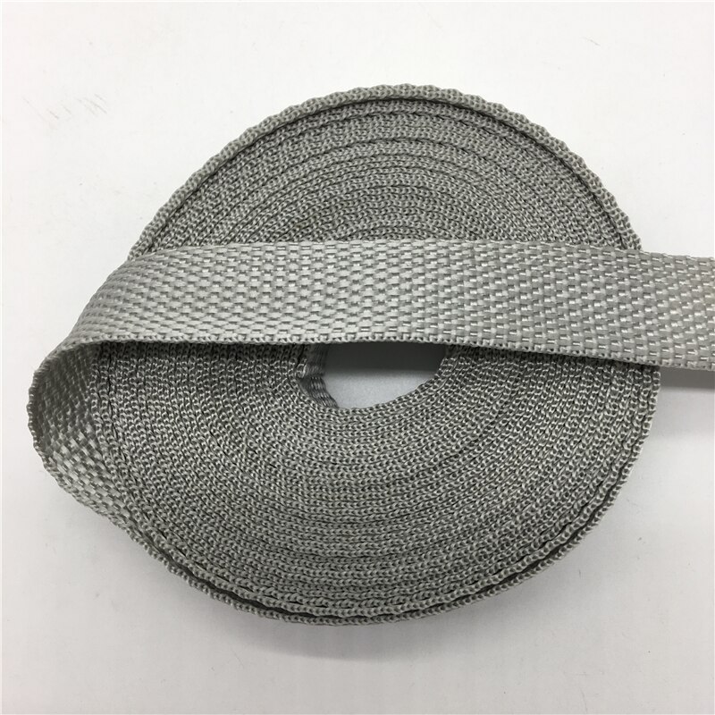 5 yards 3/4 Inch (20mm) zilvergrijs Band Nylon Knapzak Strapping Veiligheidsgordel DIY Huisdier Touw Naaien Ambachten: Default Title