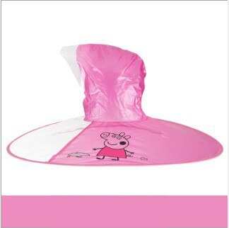 Chubasquero para niños, capa de pato amarillo, platillo volador, Poncho EVA, niño, niña, jardín de infantes, chubasquero rojo neto para bebé: Rosa / S
