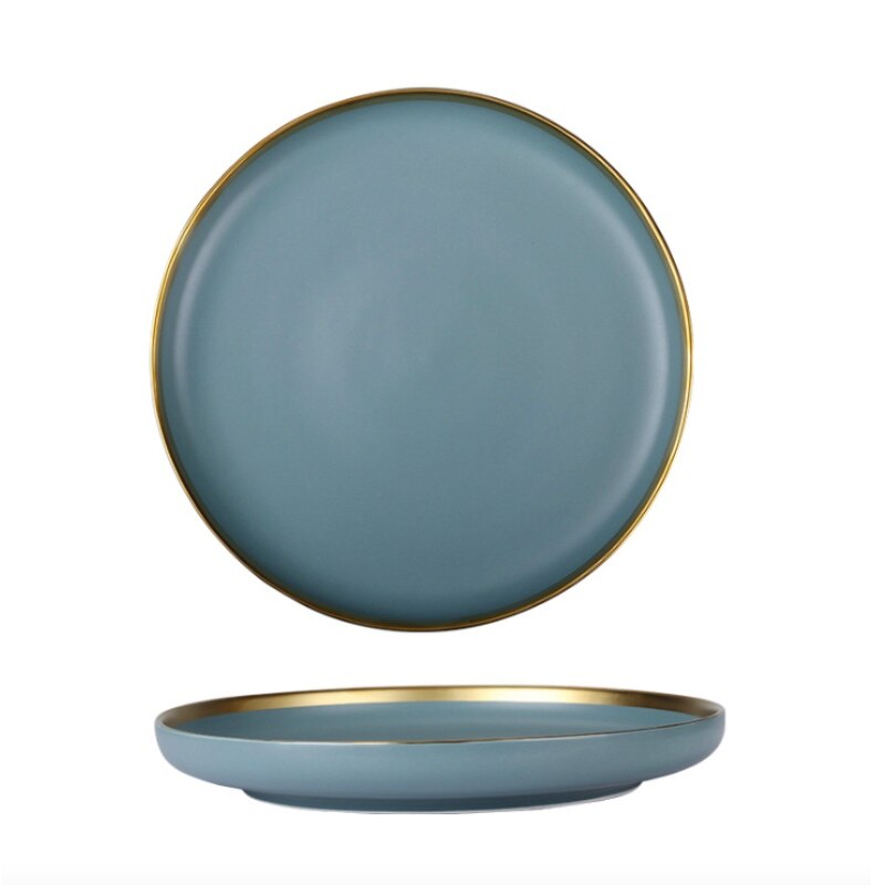 Dinner Plate Set Ceramic Kitchen Plate Tableware Set Food Dishes Rice Salad Noodles Bowl Soup Kitchen Spoon Cook Tool