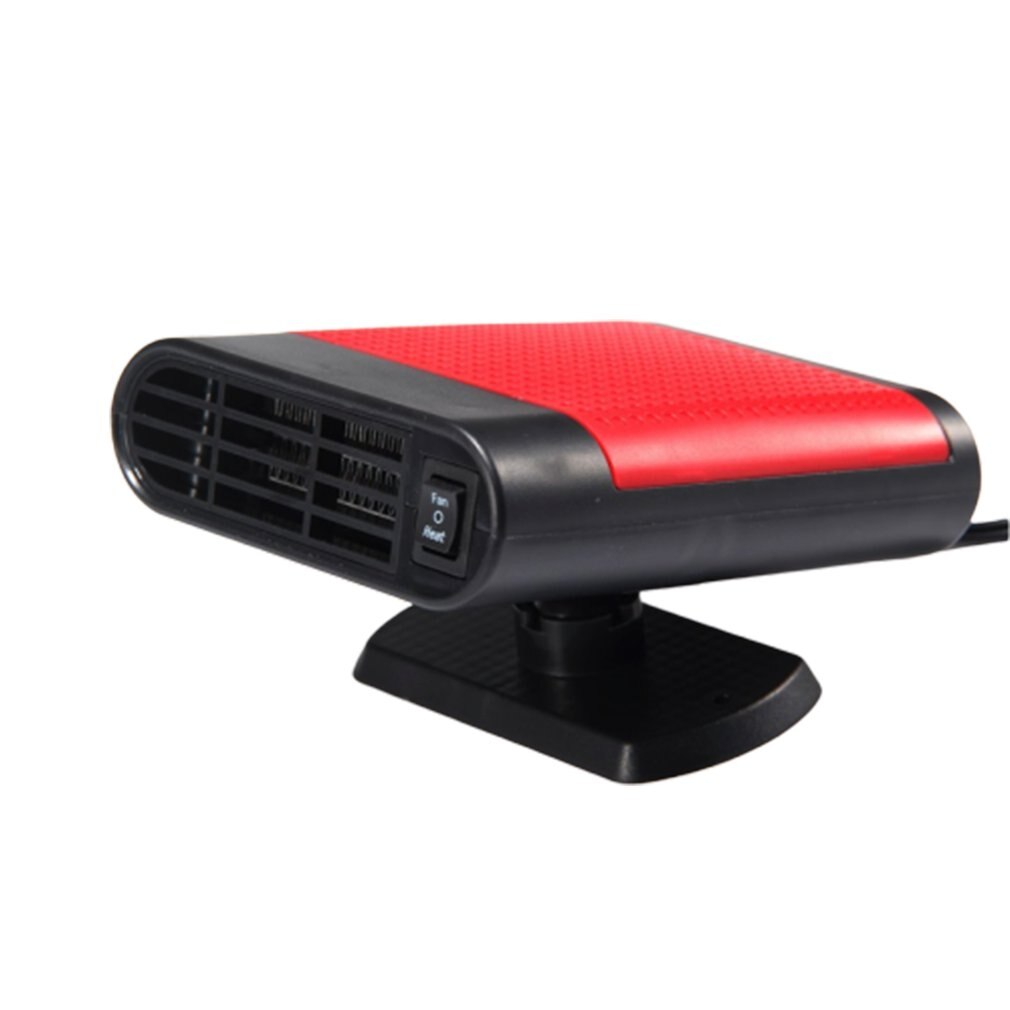 12V Auto Car Heater Heating Cooling Fan Windscreen Window Glass Demister Driving Defroster Demister Auto Accessories: black red