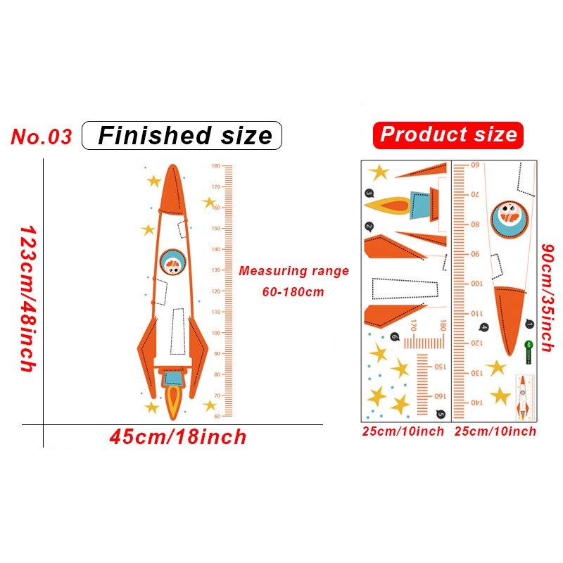 Large Cartoon Tree Wall Stickers for Kids room Height Measurement Sticker for Nursery Baby Room Decor Removable DIY Home Decor: No.03