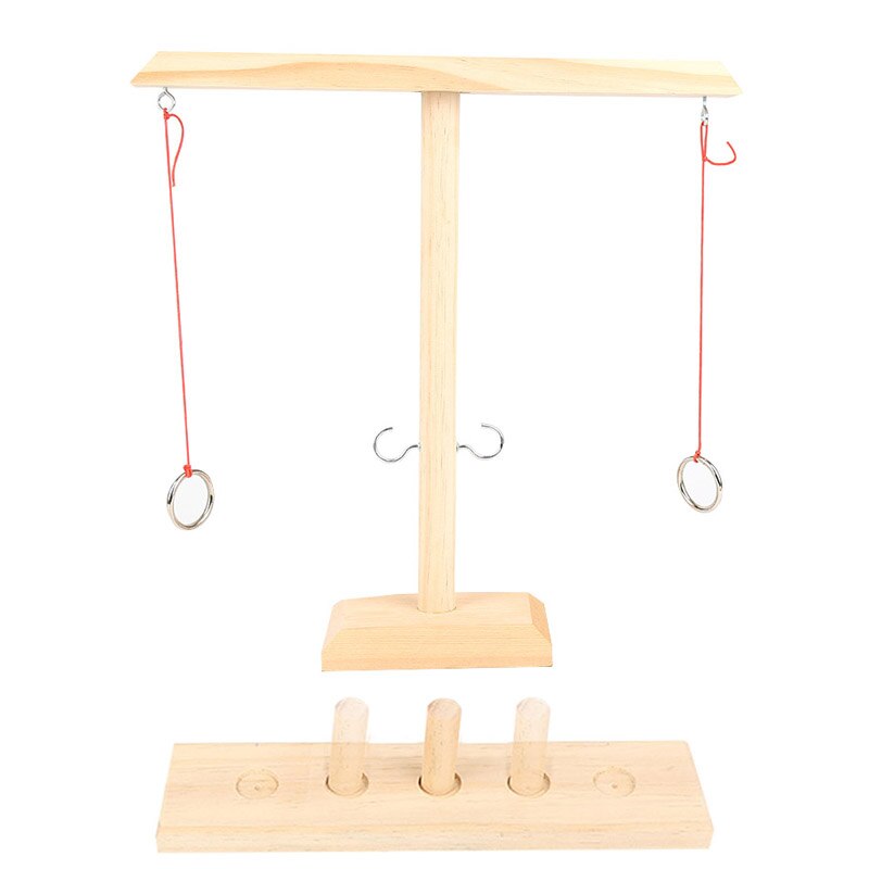 Partei Spielzeug Ring Werfen Spiele Freizeit Industriellen Stil Bar Trinken Shop Handgemachte Holz Ring Werfen Haken schnelllebigen Interaktive spiel: Wood Color