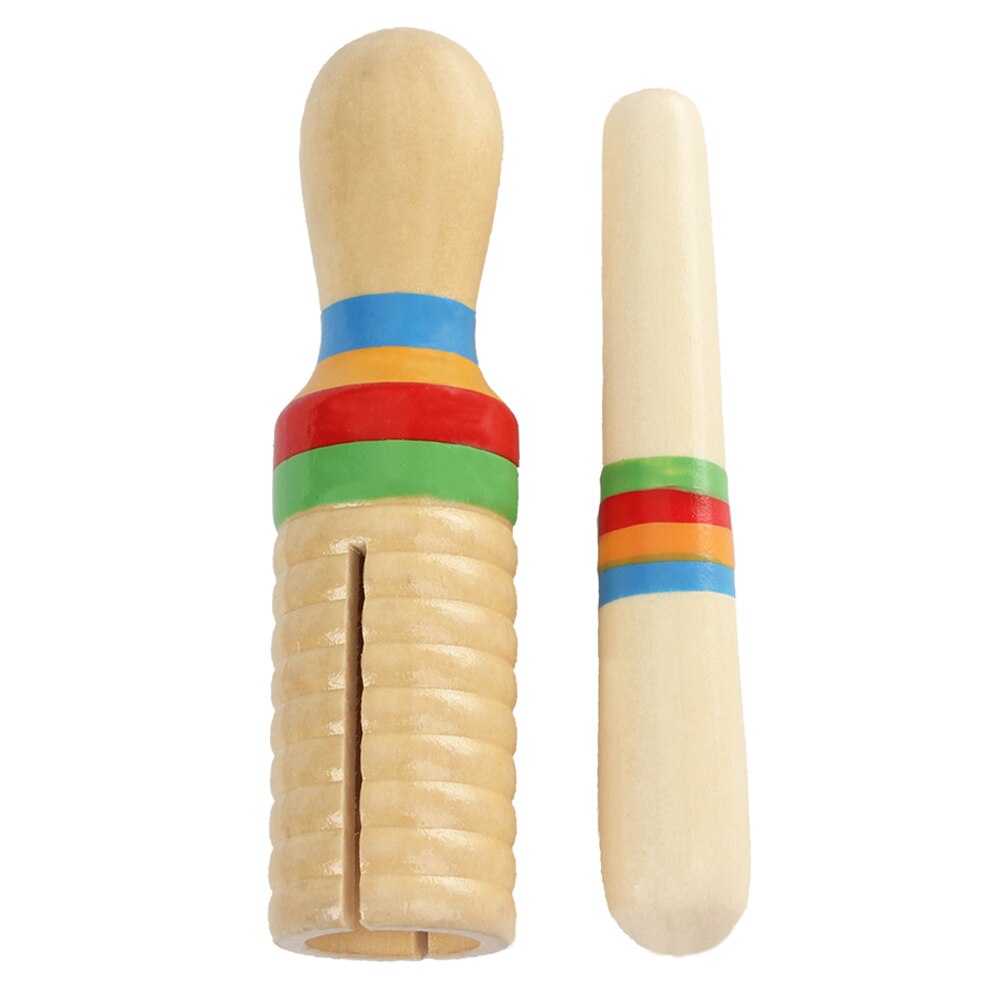 1 juego de instrumentos de madera Chic Novel Safe Durable tubo de sonido de percusión de anillo de rosca única