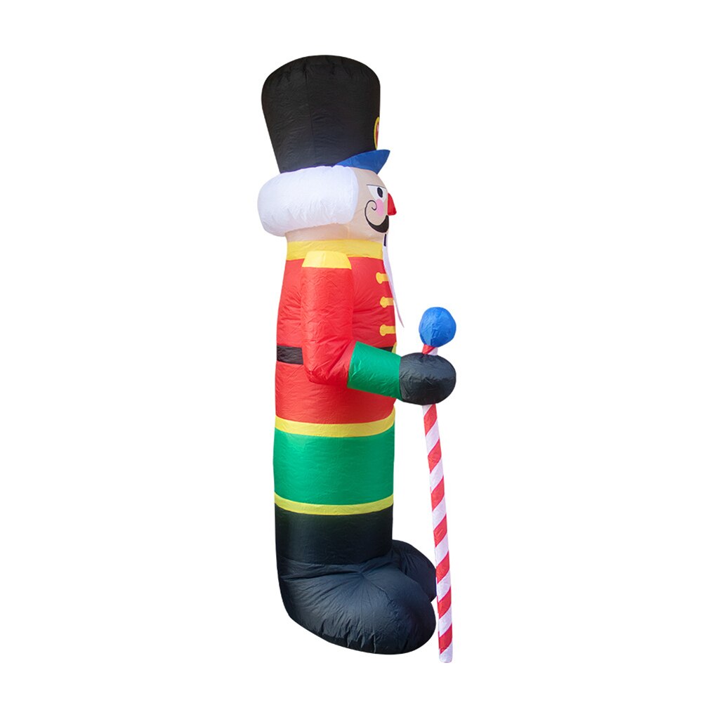 2.4m EU/US Christmas Inflatable Soldier Dog Airblown Inflatable Xmas Yard Outdoor Decor for Family Gatherings Office Entrance