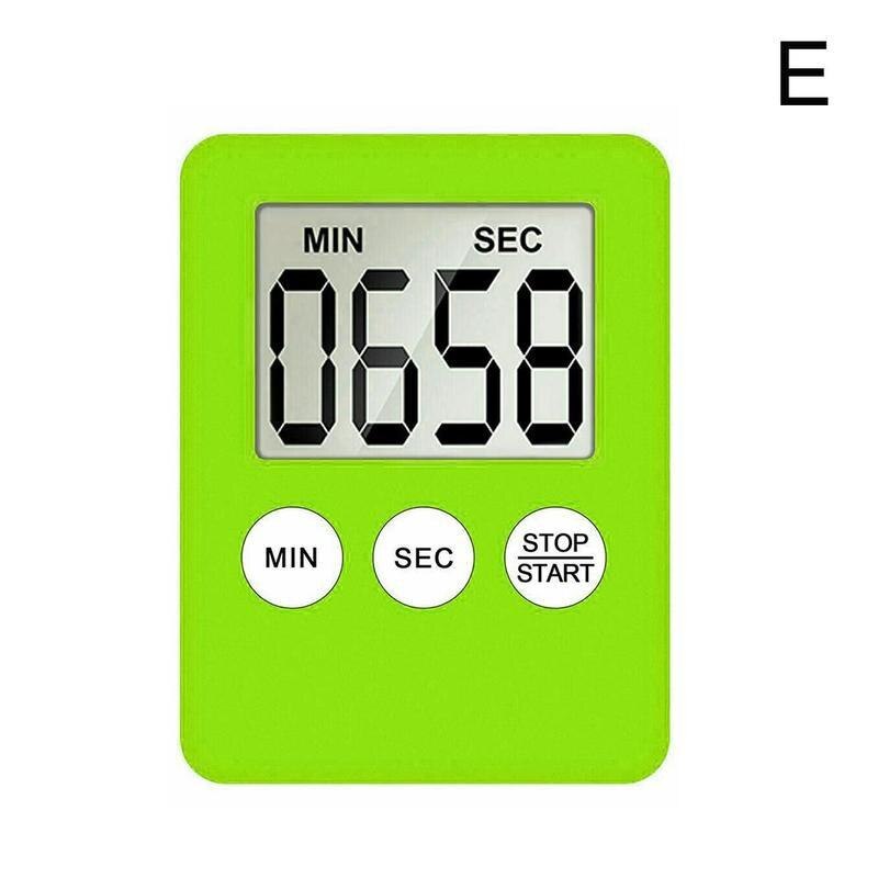 Electronic Cooking Timer Large Digital LCD Kitchen Timer Count-down Up Clock Alarm Magnetic Home Kitchen Tools: E
