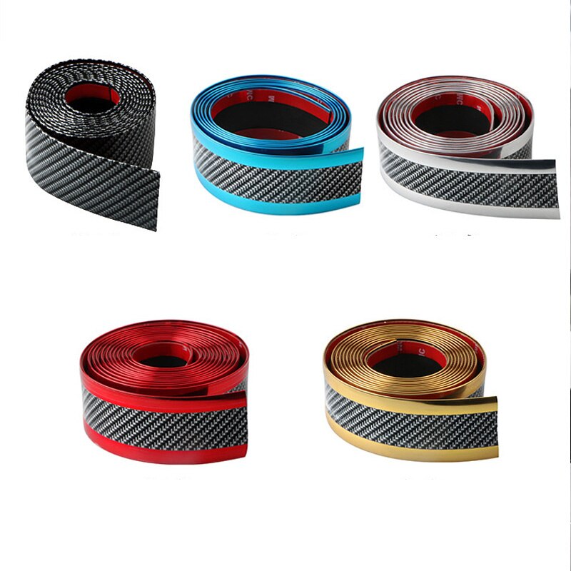 Auto Drempel Bescherming Adhesive Strip Koolstofvezel Auto Drempel Kras Bescherming Bumper Sticker Auto Styling Decoratie