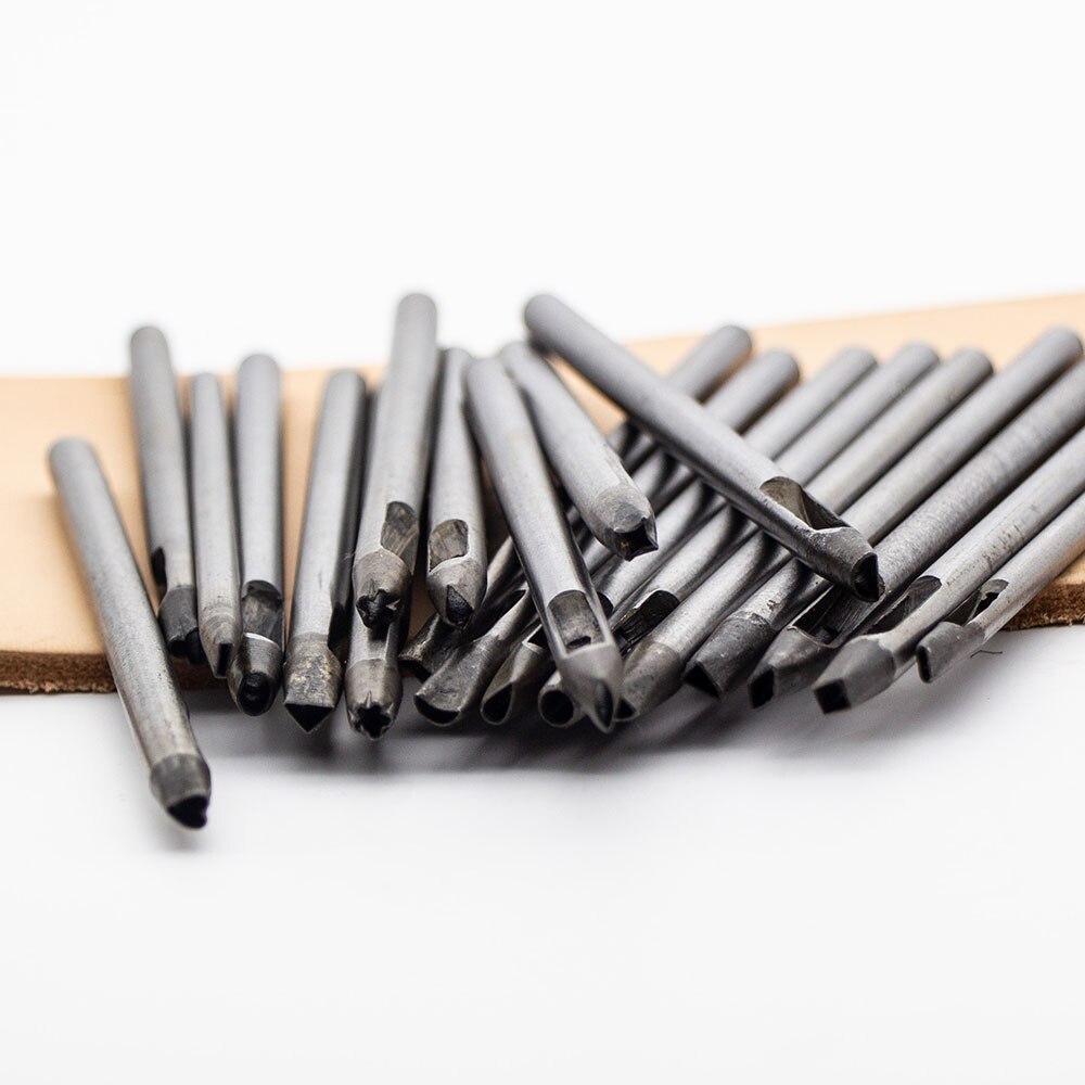 Diy Leather Craft Tool Punch 3Mm Vorm Bloem 20 Bloemen Hart Ster Punch Gemengde Gat Schoenen Tas Maken Gereedschap