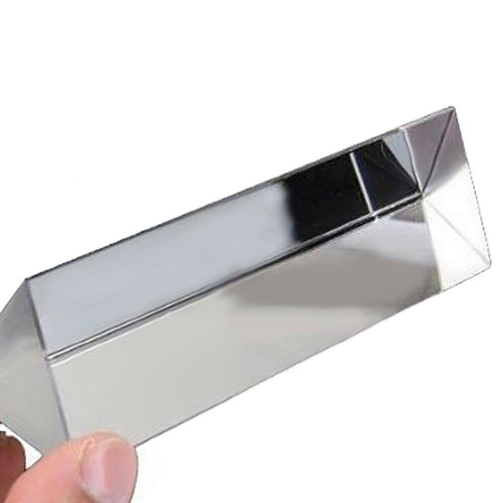 Gosear 7.8CM Optical Glass crystal Triple Triangular Prism for Physics Teaching Light Spectrum prisme prisma cristal