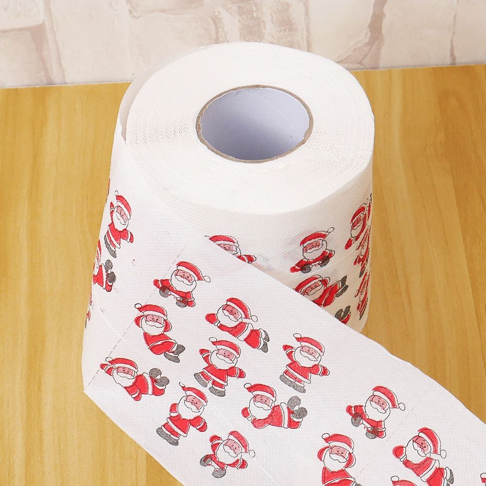 Rouleau de papier toilette en papier pour arbre de noël, père noël, élan, drôle et mignon, décoration de Table pour salon et salle de bain