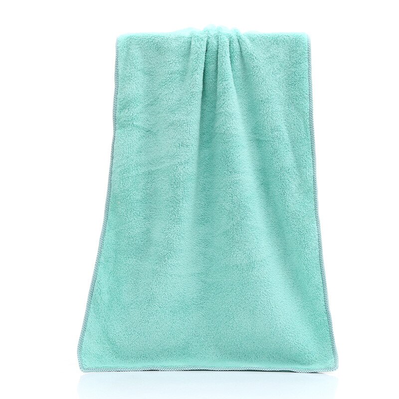 Coral Velvet Face Towel Solid Color Quick-drying Soft Absorbent Microfiber Bath Towel Comfort Household Bathroom Towel: green