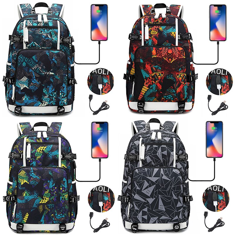 Custome Diy Printed Pcitures USB Travel Backpack for Teenagers School Bags Laptop Waterproof USB Charg Mochila Feminina Travel