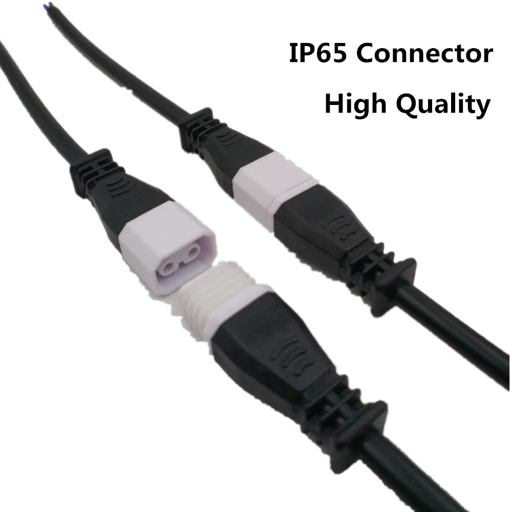 Waterdichte IP65 paar 2 Core 2 pin Netsnoer Led Strip Draad Connector 15 cm waterdichte Pigtail Connector