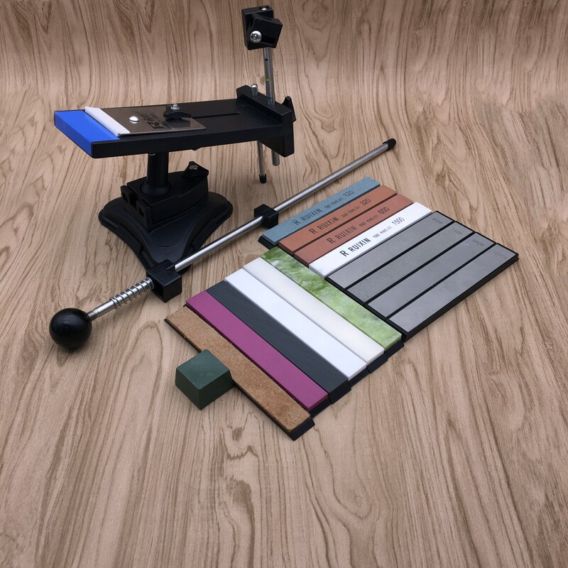 Fast knivsliper finslipingsverktøy diamant hvit alundum kjøkkenverktøy slipesystem 240 400 600 1000# 120 320 600 1500#