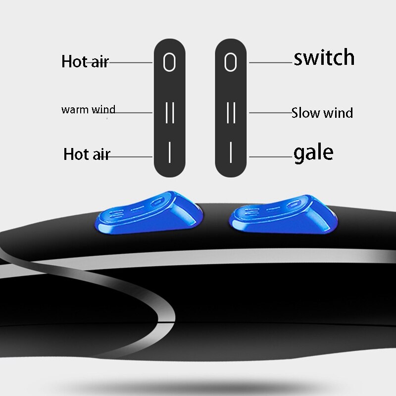 Krachtige föhn kapper kapper salon gereedschap föhn lage föhn föhn ventilator eu-stekker