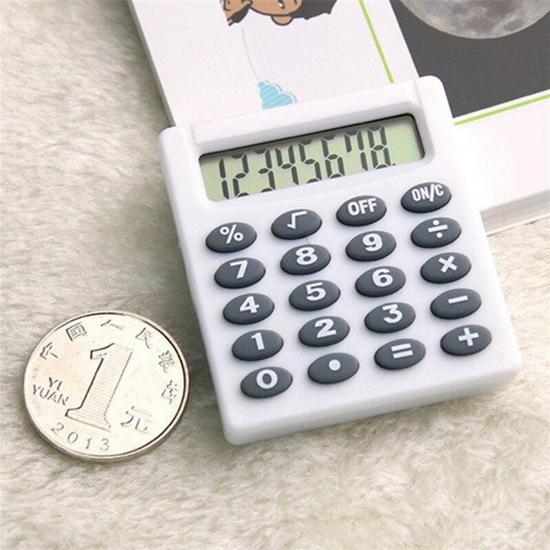 BINFUL 10 stks Super Mini Snoep kleur Rekenmachine Functie Studenten Kantoor Collectie Calculator Student: white