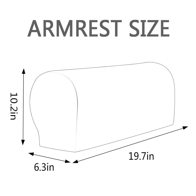 Bank stretch armleuning hoezen set  of 2( (blanco) set bank armleuningen afneembare bankhoes