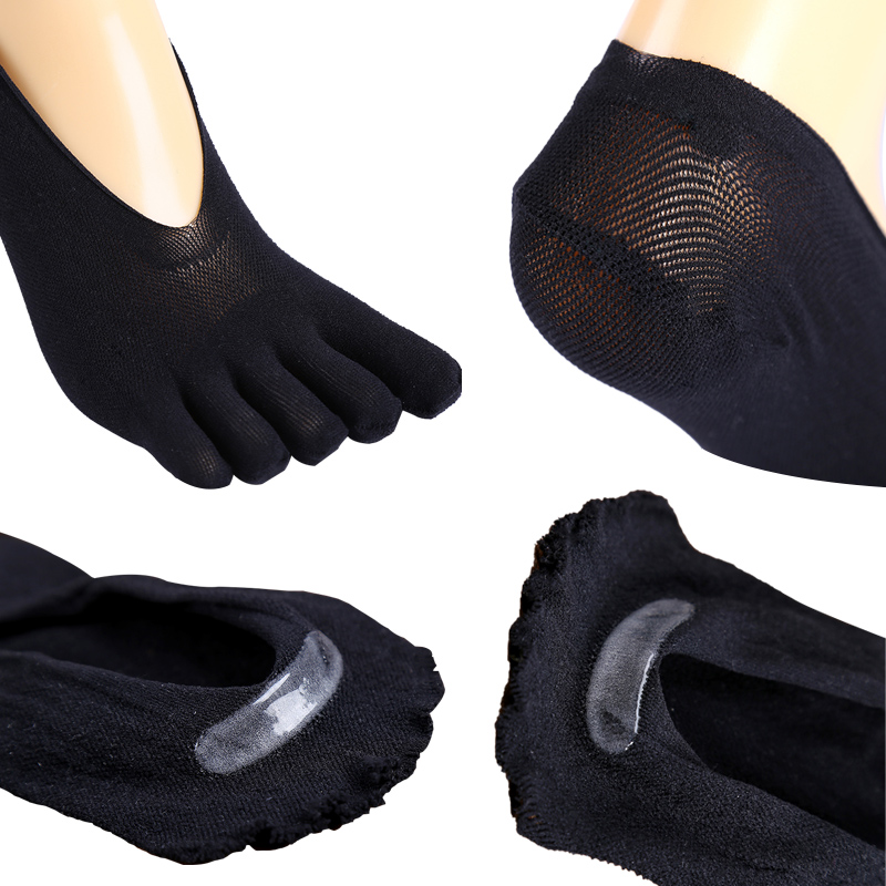 Women Summer Five-finger Socks Female Ultrathin Cute Toe Invisible No Show Sokken Short Anti Slip Socks Ladies Candy Color