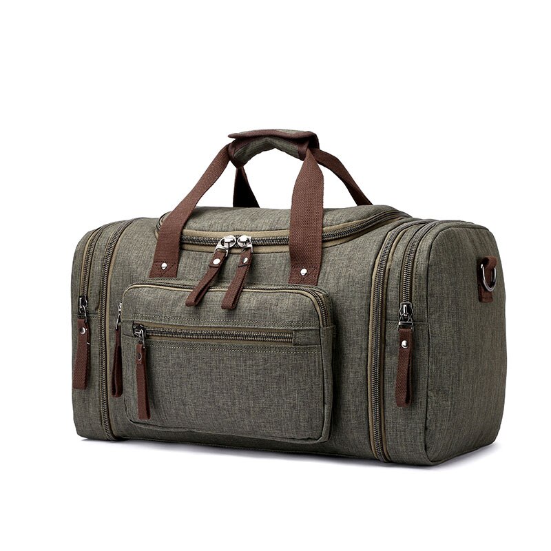 Scione bolsas de equipaje a prueba de agua, bolsos de lona de viaje de gran capacidad para hombre, bolsos de informales para la noche y el fin de semana, bolso grande de hombro: Army Green