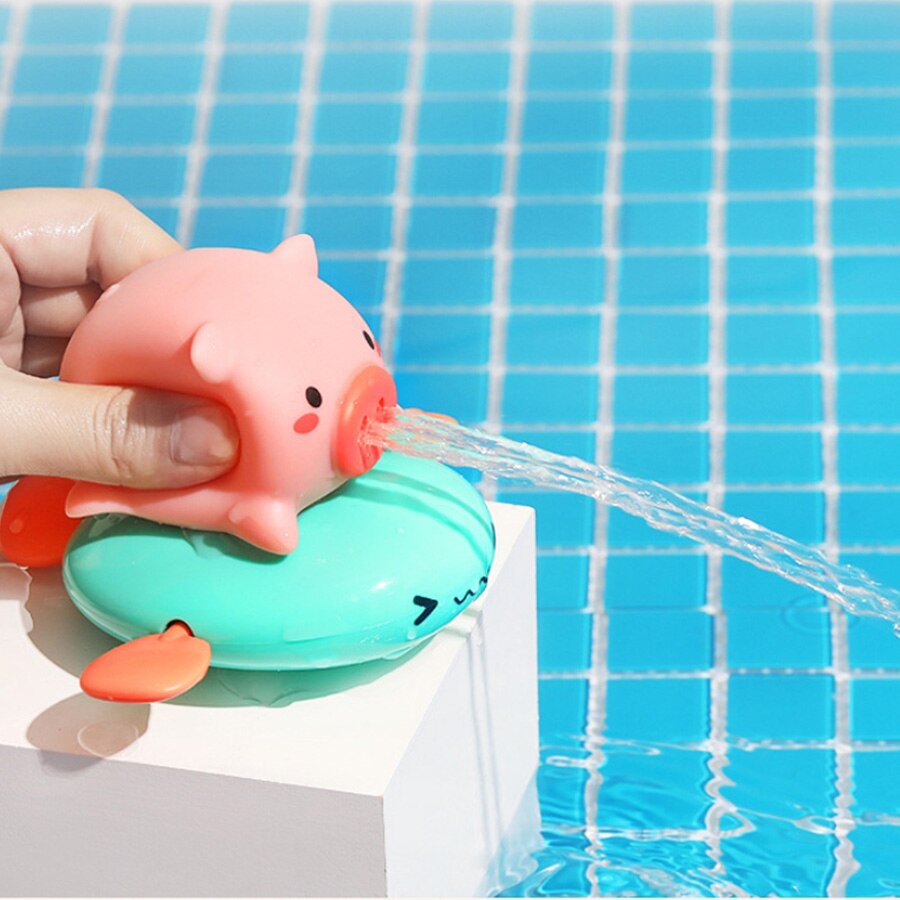 1 Pc Bad Toy Leuke Cartoon Dier Klassieke Baby Water Speelgoed Bad Drijvende Water Klassieke Speelgoed Knorretje Vis