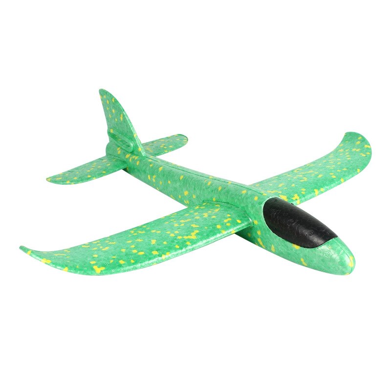 Diy hånd kaste 48cm flyvende fly legetøj til børn udendørs sports skum fly model cyclotron svævefly drenge spil figur