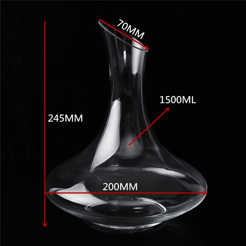 1500Ml Luxe Kristal Glas Wijn Decanter Brandy Schenker Jug Champagne Container Water Fles Drinken Glazen Decor