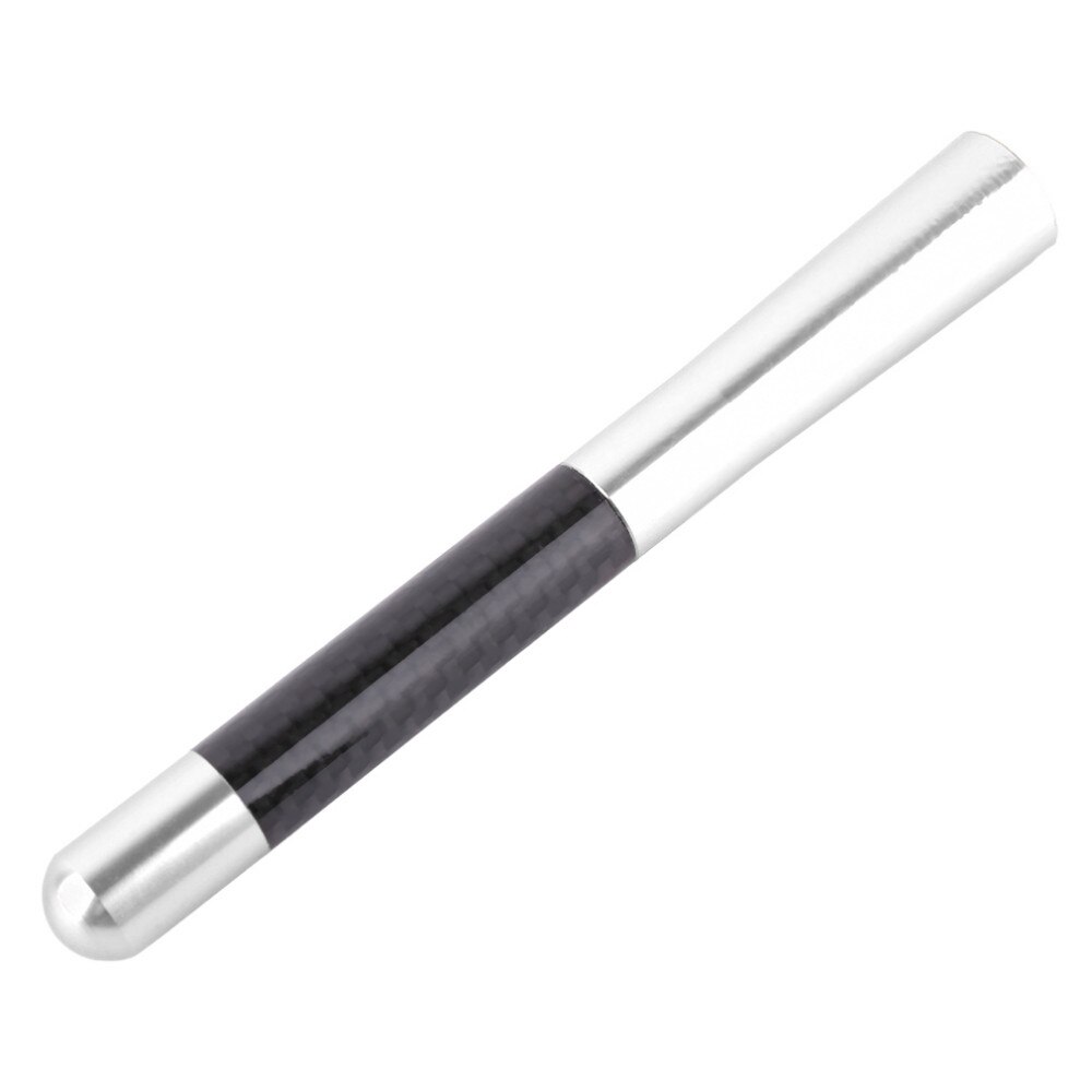 1 stück 12CM Radio Auto Antenne Antenne Kurz Antenne Auto Dekoration Kohlenstoff Fiber verrotten/SILBER/BLAU Für Ford/Fokus/Toyota: Silber-