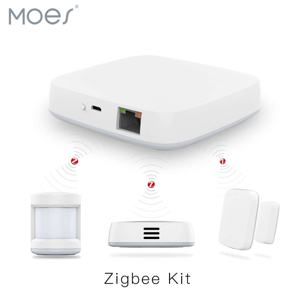 Tuya zigbee inteligente gateway hub casa automação cena kit de alarme segurança pir porta & janela temperatura & sensor umidade vida inteligente