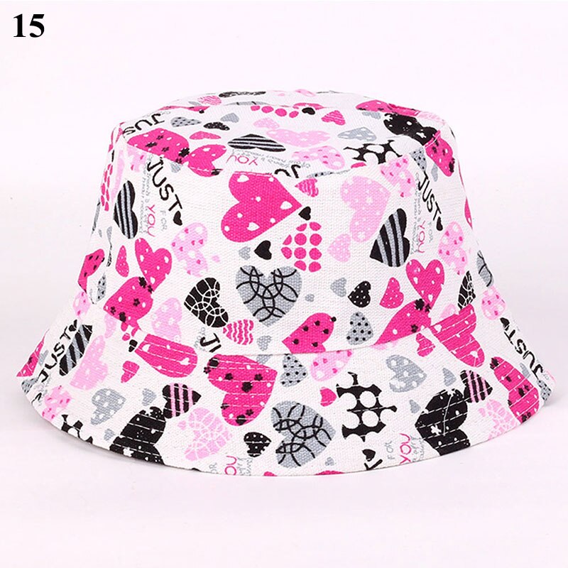 Sun Hat Beach Sunscreen Bucket Cap Unisex Flowers Pattern Bucket Hat Fisherman Hat Travel Beach Round Hats Sunshade Casual Caps: 15
